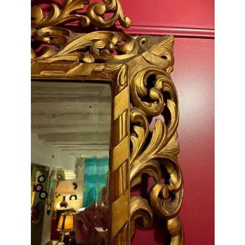 Golden Wooden Mirror, 1870s For Sale - Image 3 of 6