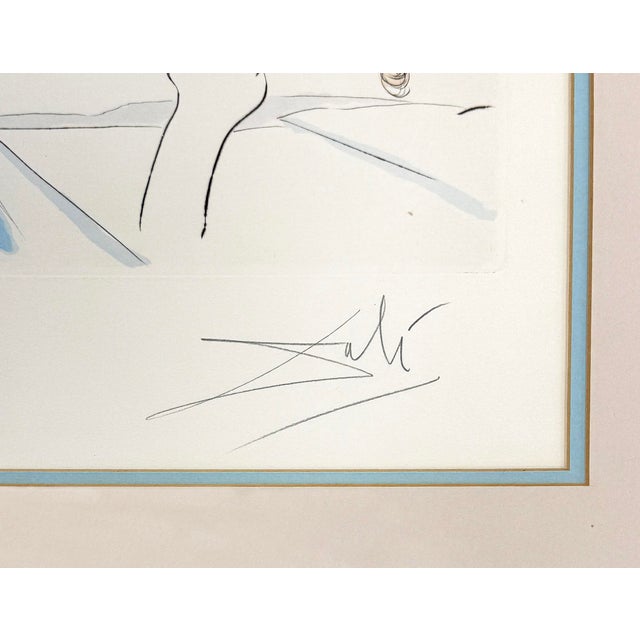 Hand colored etching on Arches paper. Hand signed lower right by Salvador Dali. Hand numbered 1/250 lower left. Sheet...