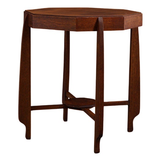 Amsterdamse School Side Table, 1930s For Sale
