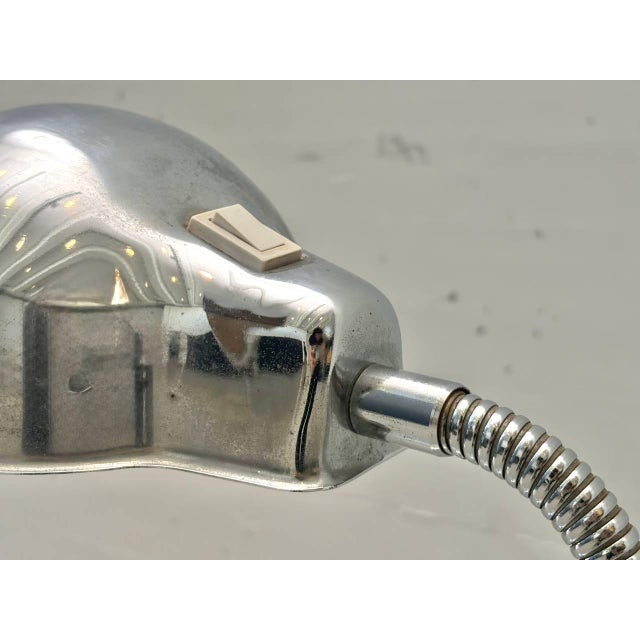 Chrome Table Lamp with Gooseneck, Italy, 1960s For Sale - Image 6 of 18