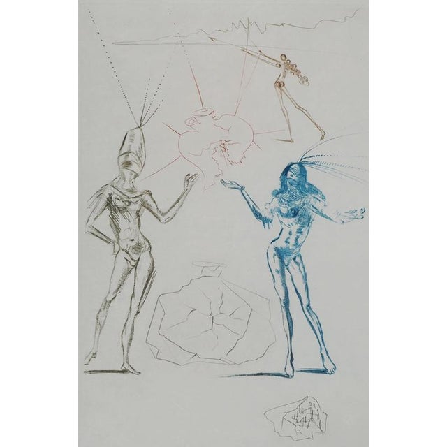 Salvador Dali, Nude, The Condemned Lovers, 1970, Engraving For Sale - Image 4 of 8