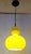 Vintage Ceiling Lamp with Yellow Glass Shade on Chrome-Plated Metal Mount, 1970s For Sale - Image 6 of 8