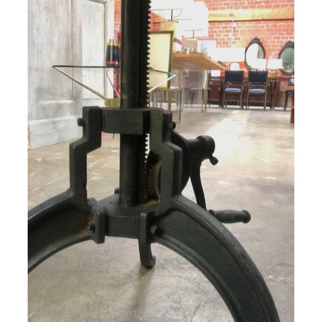 Italian 40s Adjustable Industrial Table For Sale - Image 4 of 8
