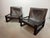 Mid-Century Brutalist Black Leather Lounge Chairs by Atelier Sonja Wasseur, Netherlands, 1970s, Set of 2 For Sale - Image 10 of 10