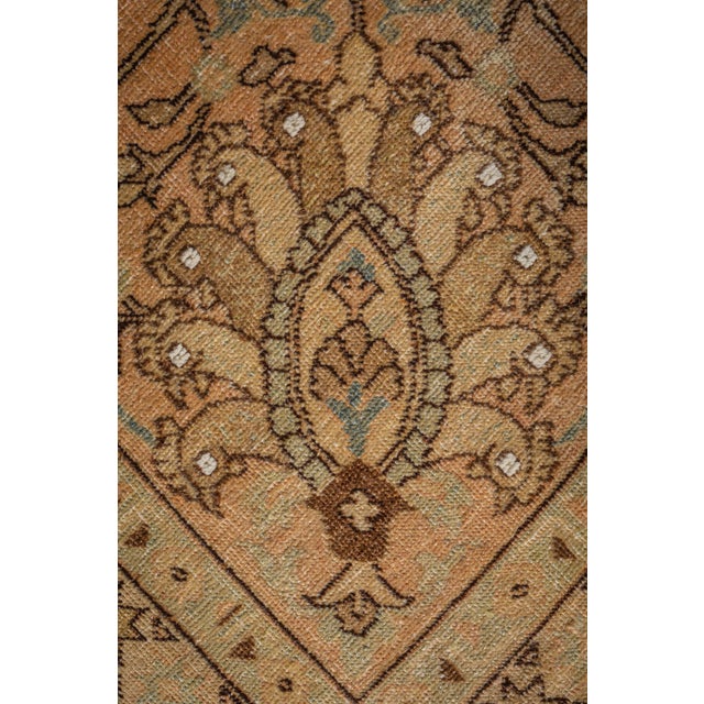 Persian Authentic 19th Century Persian Tabriz Beige, Blue, Brown Wool Carpet For Sale - Image 3 of 12