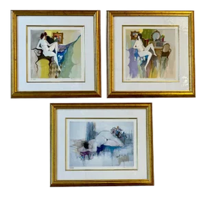 Set of Three Itzchak Tarkay Serigraphs of Nudes