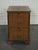 Vintage Oak Office Filling Cabinet with Two Drawers& Brown Leather Top For Sale - Image 4 of 15
