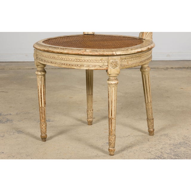 Early 19th Century French Louis XVI Painted Cane Dining Chairs - Set of 10 For Sale - Image 10 of 18