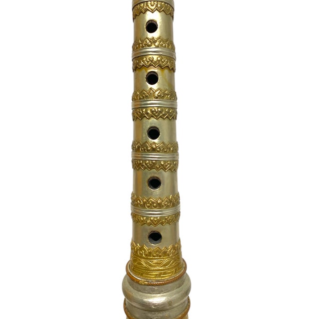 Early 20th Century Antique Tibetan Gyaling Instrument 22.5" Rgya Gling Buddhist Ceremonial Decor For Sale - Image 5 of 17