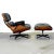 Black Eames Lounge Chair and Ottoman Model 670 & 671 in Walnut & Black Leather For Sale - Image 8 of 10
