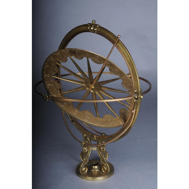 20th Century Stylized Brass Armillary Sphere For Sale - Image 9 of 18