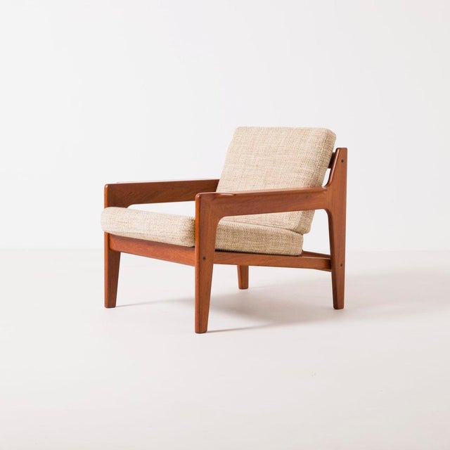 Beige Teak Easy Chairs by Arne Wahl Iversen for Komfort, Denmark, 1960s, Set of 2 For Sale - Image 8 of 18