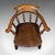 Wood Antique Country House Captain's Chair, English, Smoker's Bow, Edwardian, c.1906 For Sale - Image 7 of 12