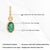 14k Solid Gold Contemporary Emerald Charm Pendant Gift for Birthday For Sale - Image 14 of 18