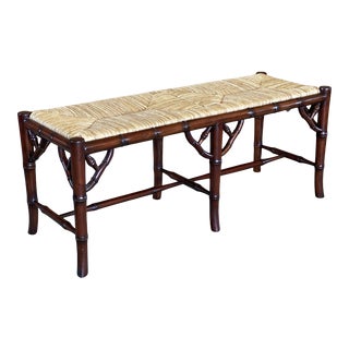 Faux Bamboo Fretwork Bench For Sale