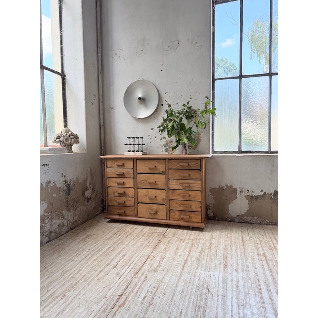 Pine Workshop Cabinet, 1950s For Sale - Image 4 of 18