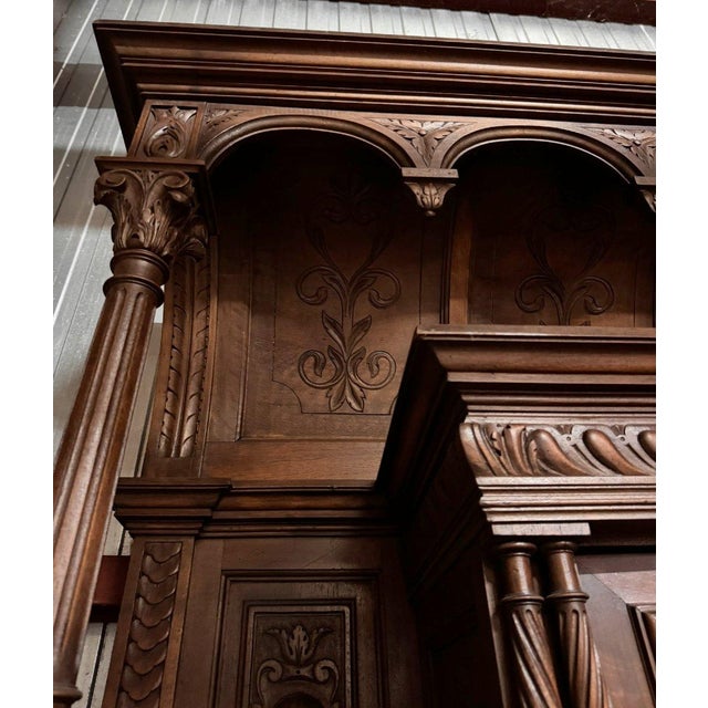 Renaissance Style Walnut Buffet For Sale - Image 9 of 10