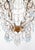 Italian Waterfall Chandelier in Gold-Plated Metal with Blue Crystals, 1960s For Sale - Image 9 of 14