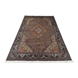 Multicolor Tabriz Mahi Hand-Knotted Wool Rug - 6'5" X 9'9" For Sale