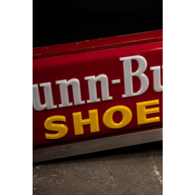Mid 20th Century Vintage Nunn-Bush Shoes Lighted Storefront Plastic Sign For Sale - Image 5 of 12