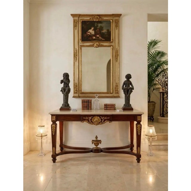 Pair of Vintage European Style Cast Iron Seated Putti Statues on Fluted Pedestals For Sale - Image 10 of 12