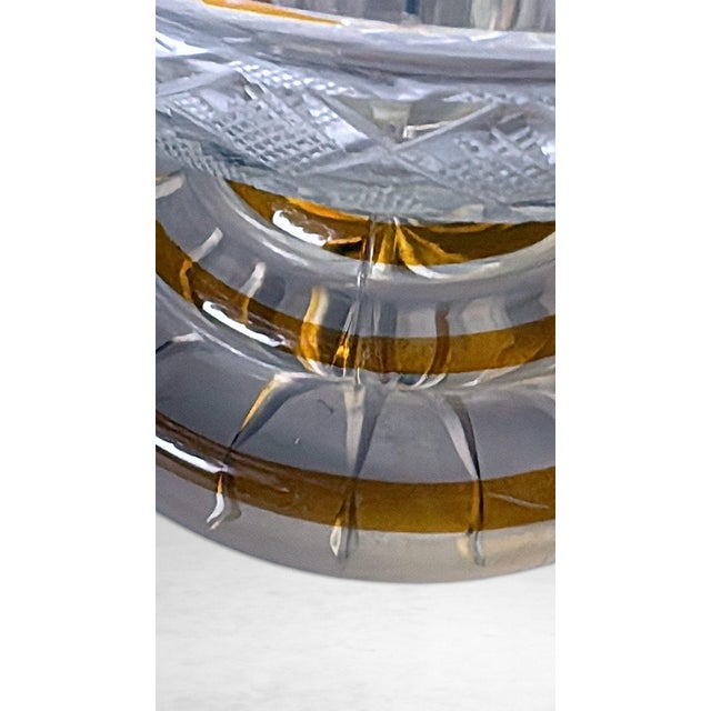 Art Deco Style French Cut Crystal Bowl For Sale - Image 12 of 18