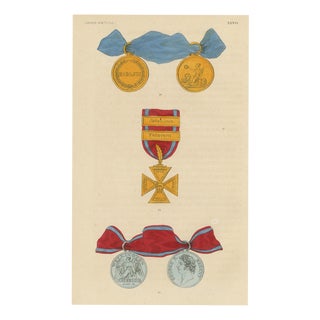 Waterloo and Peninsula Medals, 1844, Paper For Sale