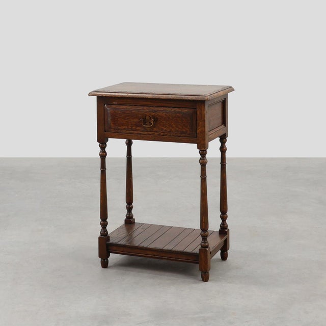 Small Rustic Cabinet with Drawer or Nightstand in Oak, France, 19th Century For Sale - Image 13 of 13