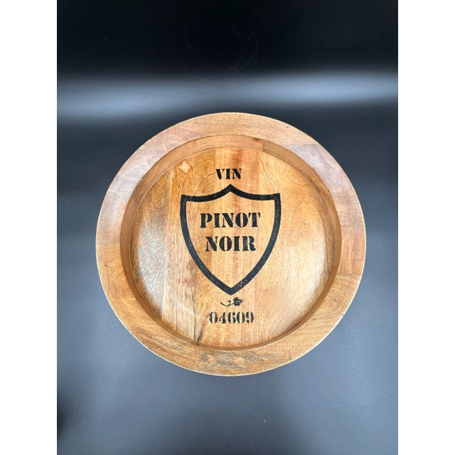 Brown Ballard Designs Pinot Noir Small Wine Barrel Wall Plaque Tray For Sale - Image 8 of 11