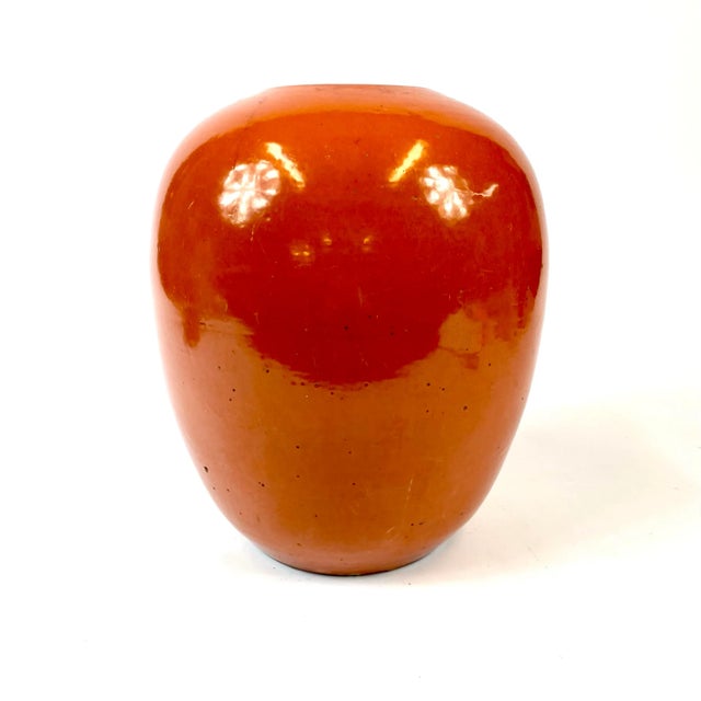 Chinese 19th Century Chinese Porcelain Orange Ginger Jar For Sale - Image 3 of 8
