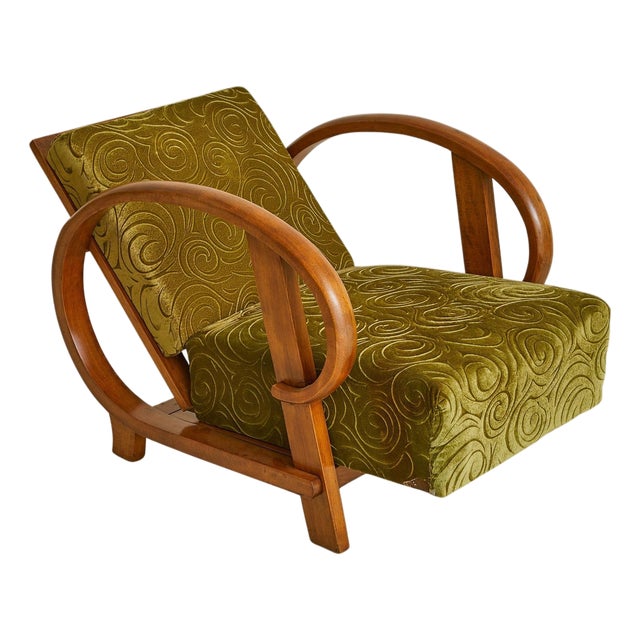 Art Deco Bentwood Reclining Armchair Attirbuted to Pancota Vienna for Thonet, 1920s For Sale