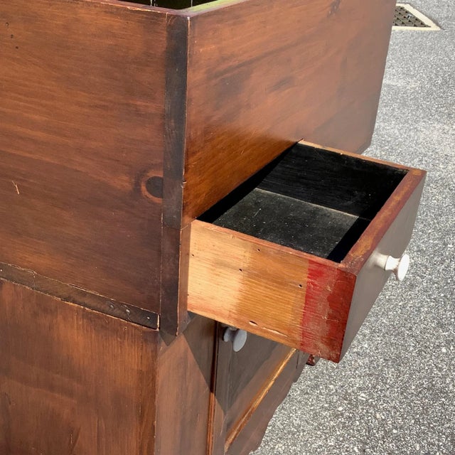 Rustic Antique 19th Century Pine Dry Sink For Sale - Image 3 of 10