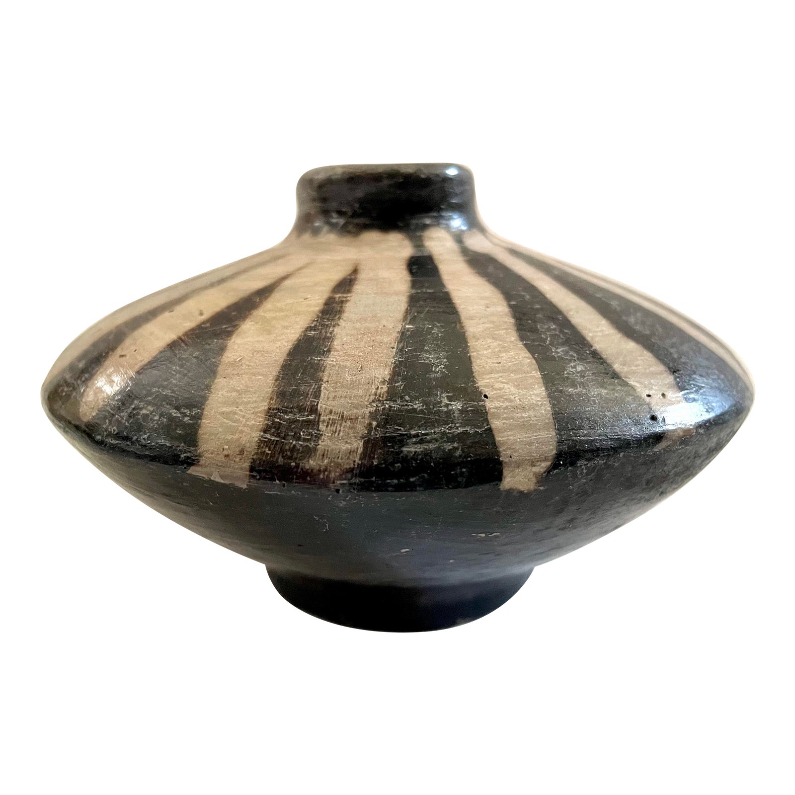 Contemporary Black Mexican Pottery Vase Chairish