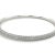 Early 21st Century 18K White Gold 3.7 Carat Round Cut Micro Pave Natural Diamond Bangle Bracelet For Sale - Image 5 of 8
