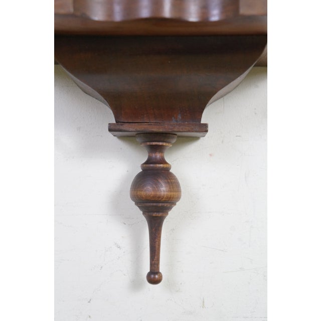Antique German Junghans Vienna Mahogany Converted Battery Power Clock 31" For Sale - Image 4 of 18
