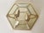 Hexagonal Gold-Plated Flush Mount or Wall Lamp with Faceted Glass, Italy, 1980s For Sale - Image 17 of 18