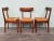 Set of 3 Vintage chairs from the 1950s Structure in beech and with straw seat The curved backrest is particular Italian...