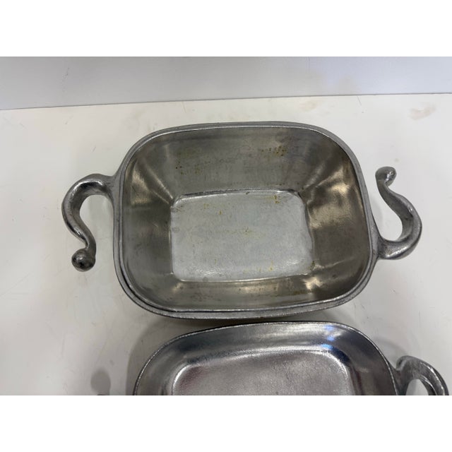 Vintage Mid-Century Modern Donald Drumm Aluminum Covered Casserole Dish For Sale - Image 9 of 10