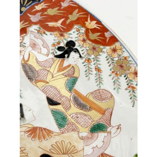Ceramic Large 19th Century Ilmari Japanese Dish, Japan For Sale - Image 7 of 14