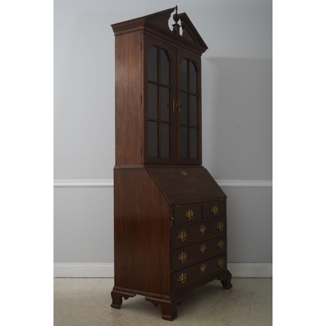 Age: C.1990 Details: Cherry Adjustable Shelves Bracket Feet Dovetailed Drawer Construction Fine Carved Details High...
