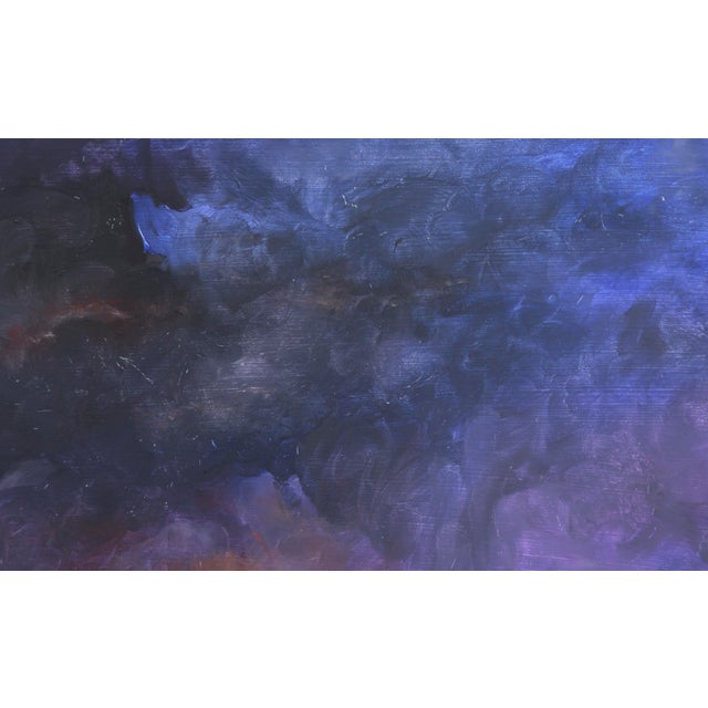1980s Purple and Red Storm Over the Sea by Vasil Papkov For Sale - Image 5 of 6
