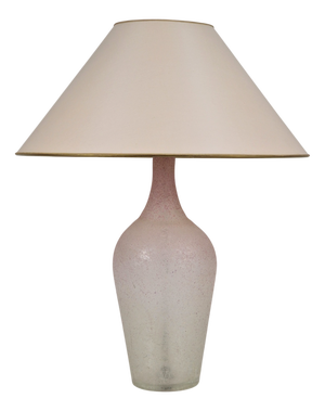 Vintage Italian Frosted Glass Bottle Floor Lamp, 1970s