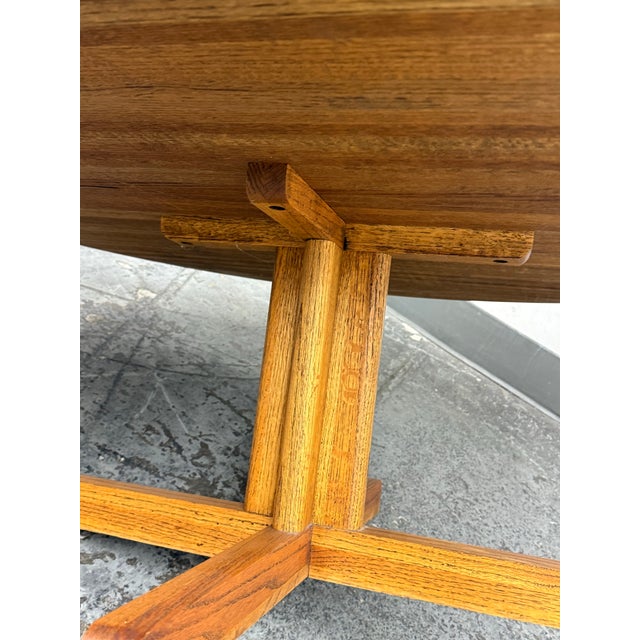 American Modern Round Wood Coffee Table, Mid 20th Century For Sale - Image 10 of 12