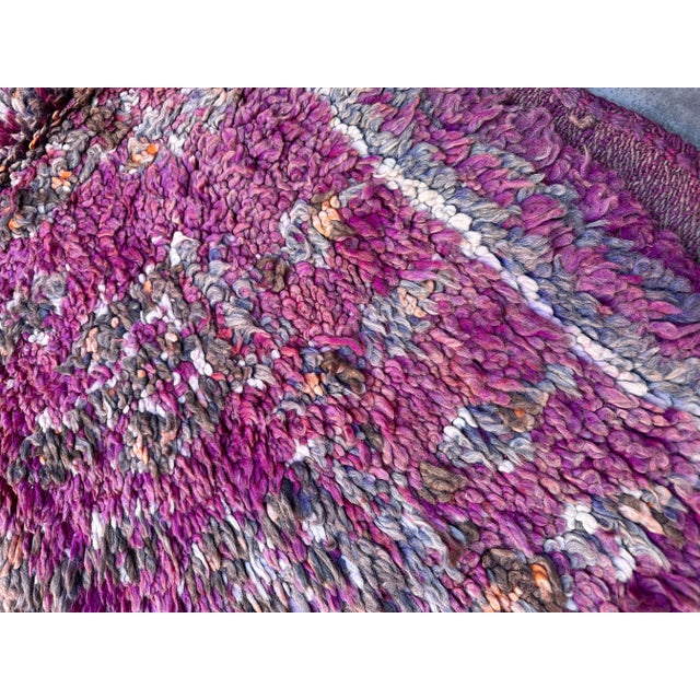 Purple 1980s Purple Moroccan Plush Rug - 6'4" X 9'6" Ft For Sale - Image 8 of 10