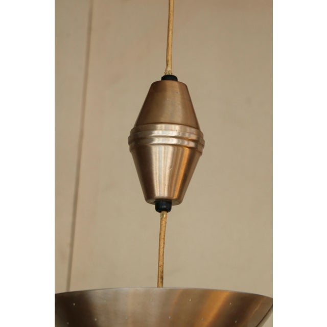Mid Century Pull Down Pendant Light Fixture For Sale In Los Angeles - Image 6 of 17