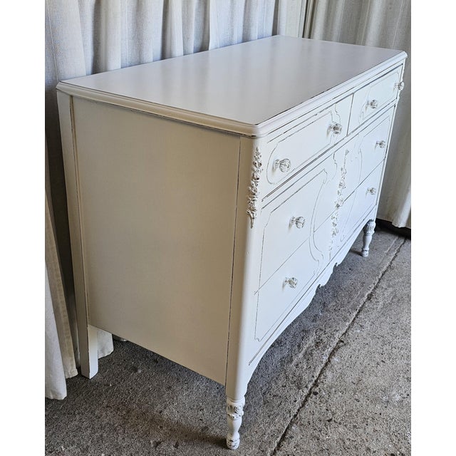 White Vintage Dresser, Paris Apartment Style, White Romantic Style For Sale - Image 8 of 12