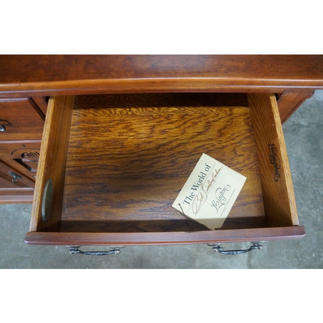 Late 20th Century Lexington Bob Timberlake Cherry Step Back Display Cabinet Buffet Hutch Bookcase For Sale - Image 17 of 18