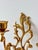 Vintage Lacquered Brass Botanical Leaf Scroll Two Arm Candlestick Wall Sconce For Sale - Image 4 of 7