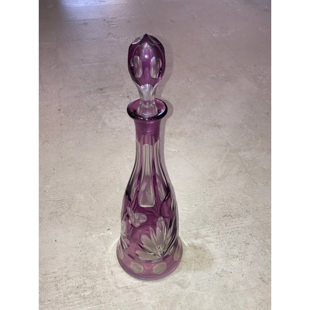 Mid 20th Century Vintage Chrystal Bohemian-Style Cocktail Set- 7 Pieces For Sale - Image 5 of 11