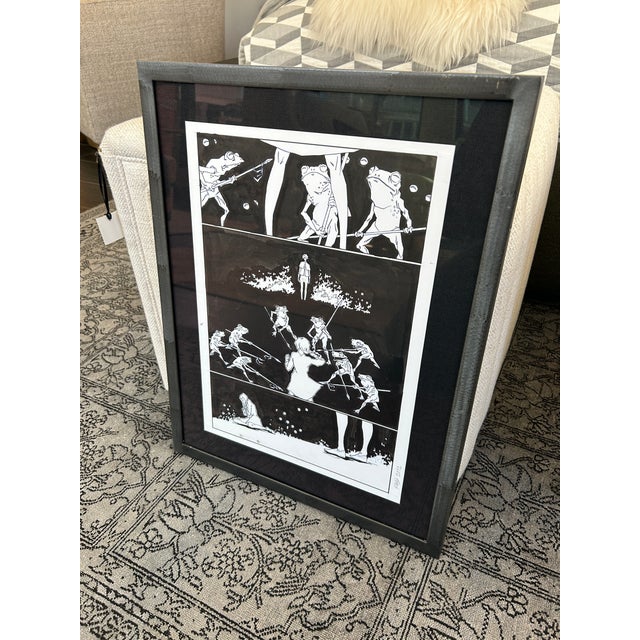 Illustration Run Freak Run Original Ink Comic Frames For Sale - Image 3 of 6